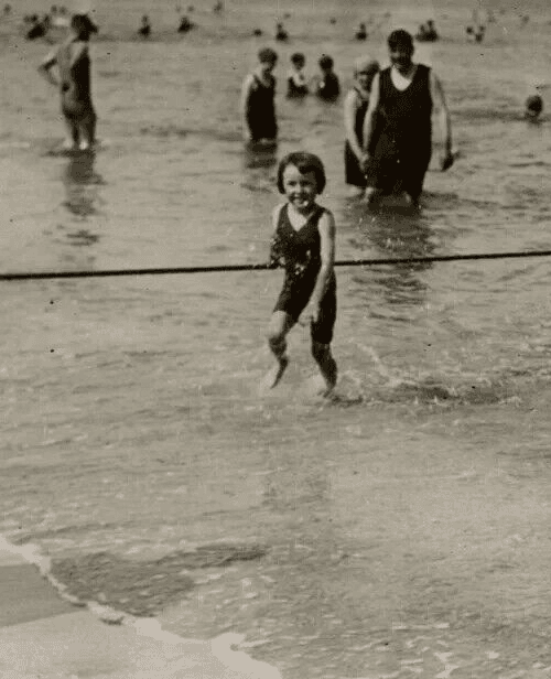 Vintage Photography Original Mother and Son at the Beach image 4