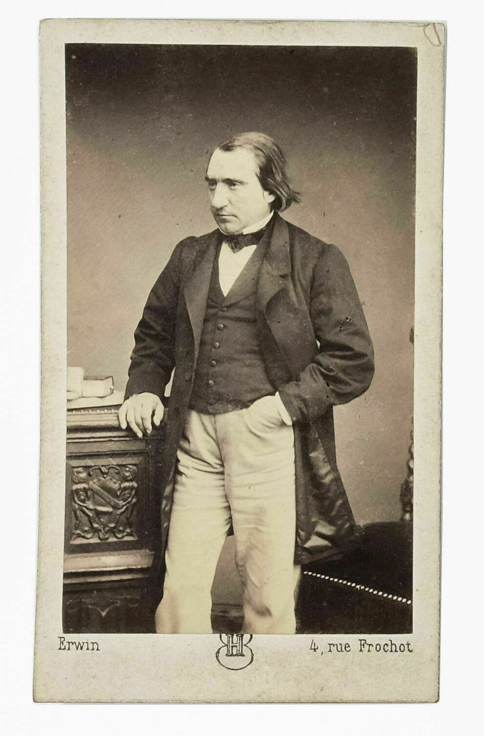 CDV Photographs by ERWIN HANFSTAENGL - Ernest Renan c. 1865 image 1