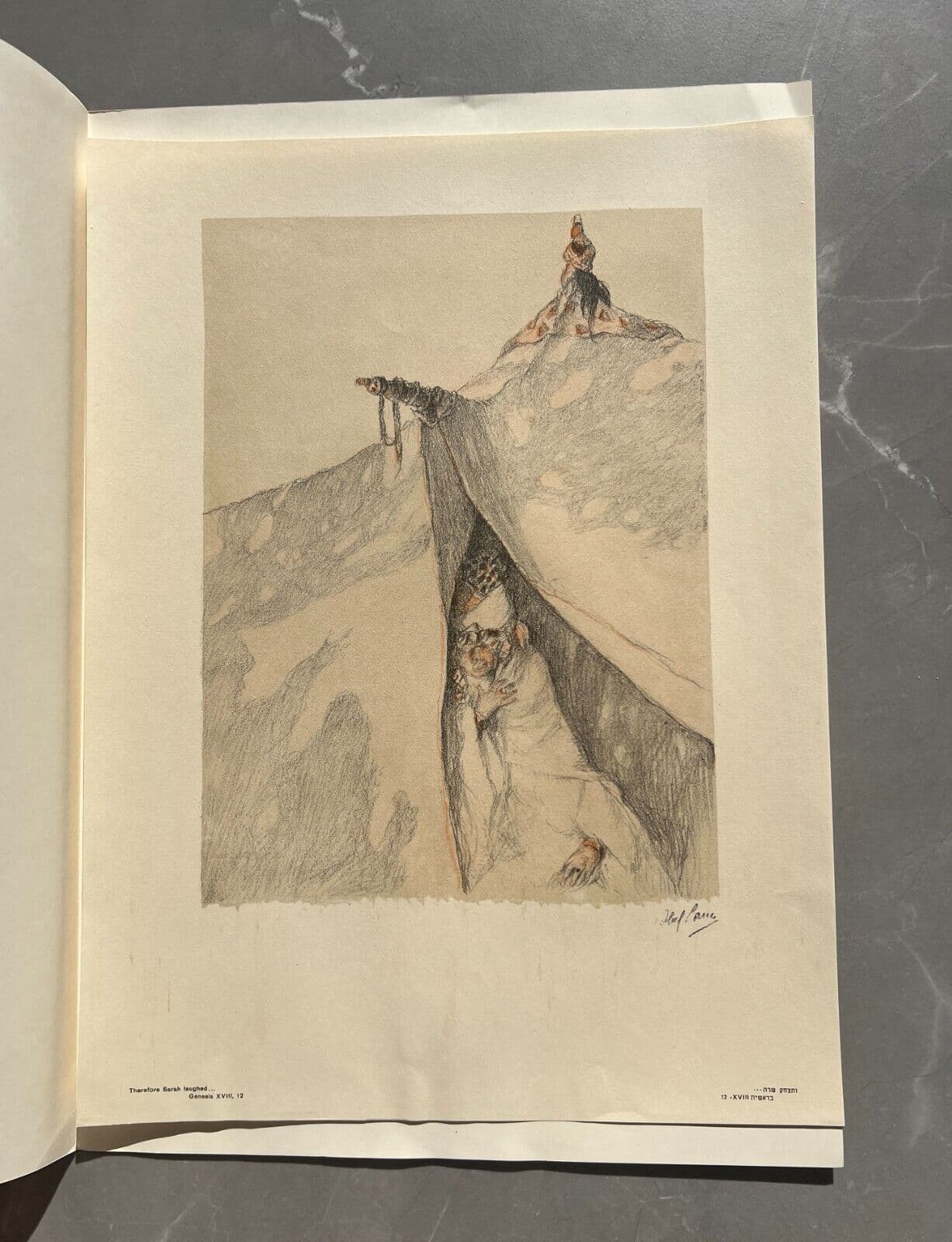 Vintage Lithography Abel Pfeffermann PANN (1883-1963) Bible, Sarah image 5