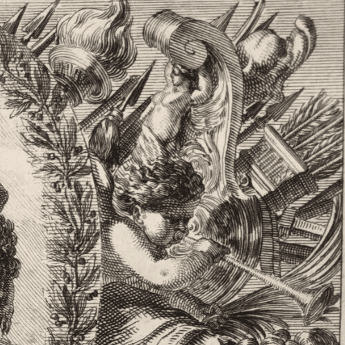 Antique Pierre Jean MARIETTE (1694-1774) Ornament, Nude, Architecture Etching image 4