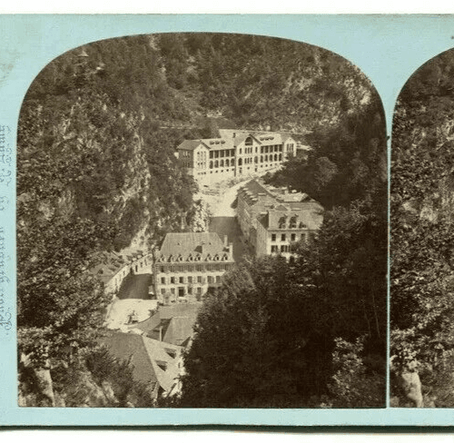 Vintage Stereoview A.LAMY - Vallon de la Soude aux Eaux-Bonnes PYRENEES c. 1870 image 2