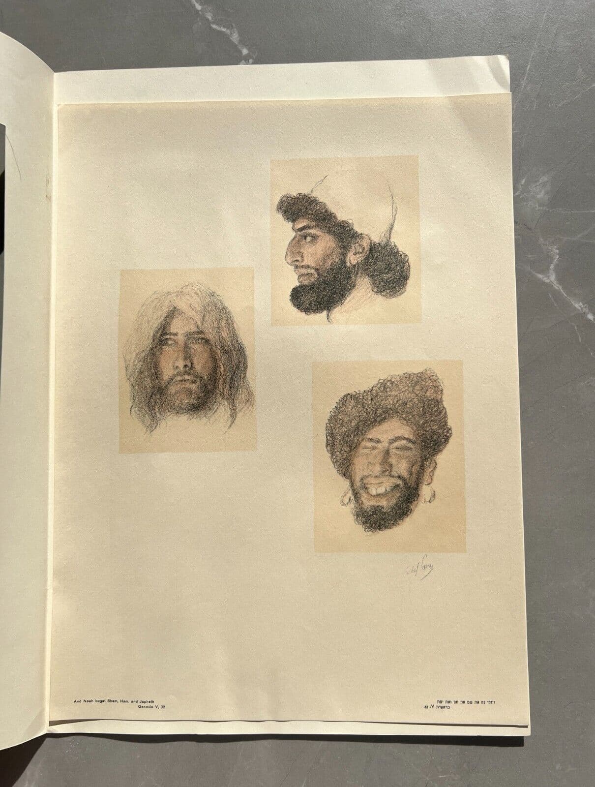 Vintage Lithography Abel Pfeffermann PANN (1883-1963) - Bible, Geneva, Noach image 2