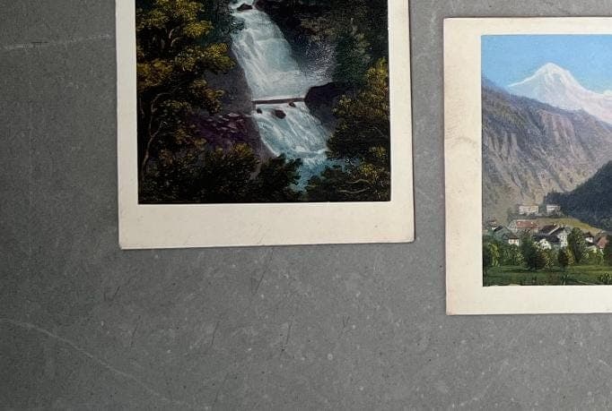 Set of 6 Antique Swiss Landscape Prints - Alpine Scenery, Waterfalls, and image 6