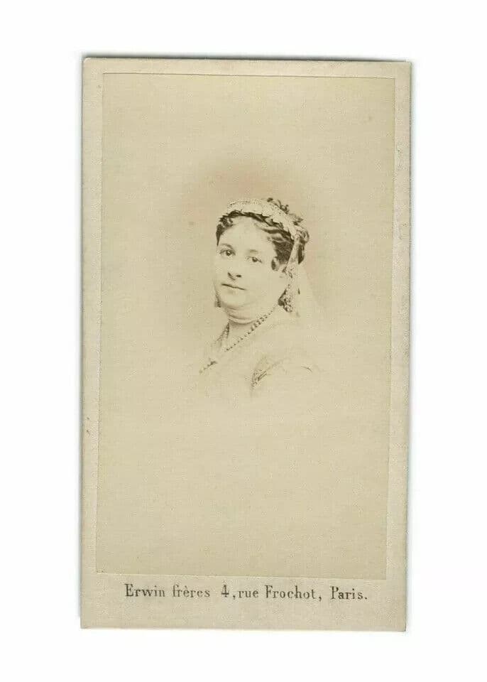 CDV Vintage Photographs ERWIN FRERES - Celine Montaland - OPERA - Albumen c.1864 image 4