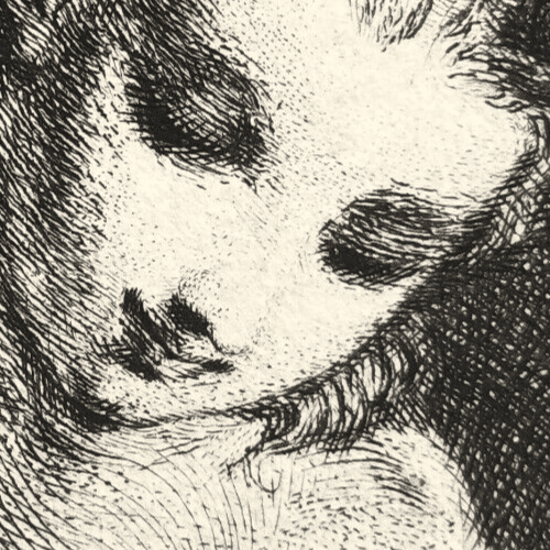 Antique Etching Original Woman, Portrait, Nude, Man, Claude MELLAN (1598-1688)? image 2