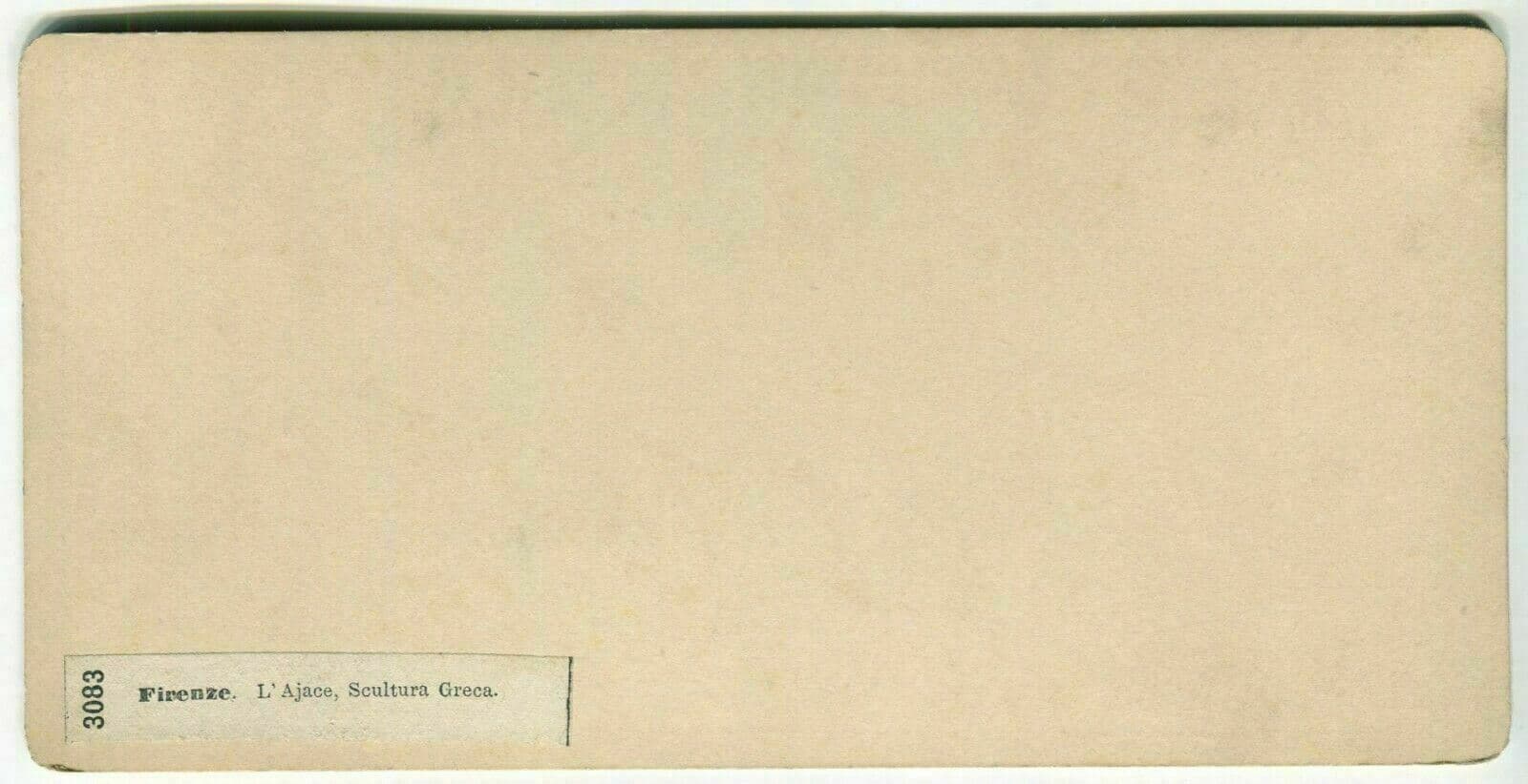 Vintage Stereoview Photograph Giacomo BROGI Florence Ajace, Scultura Greca 1870 image 5