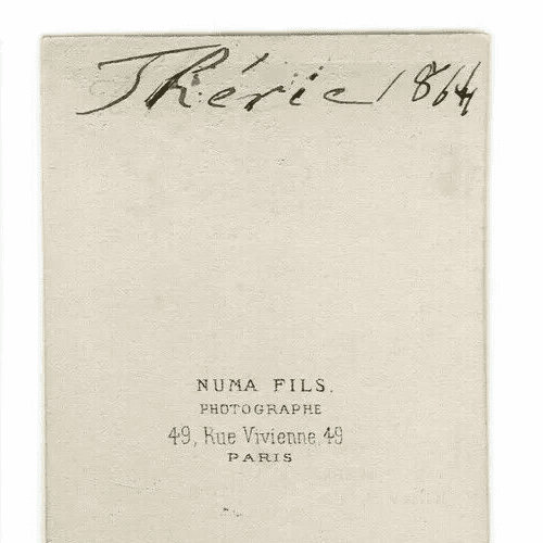 CDV Vintage Photographs NUMA FILS - Alice Theric, French Actress c. 1864 image 4