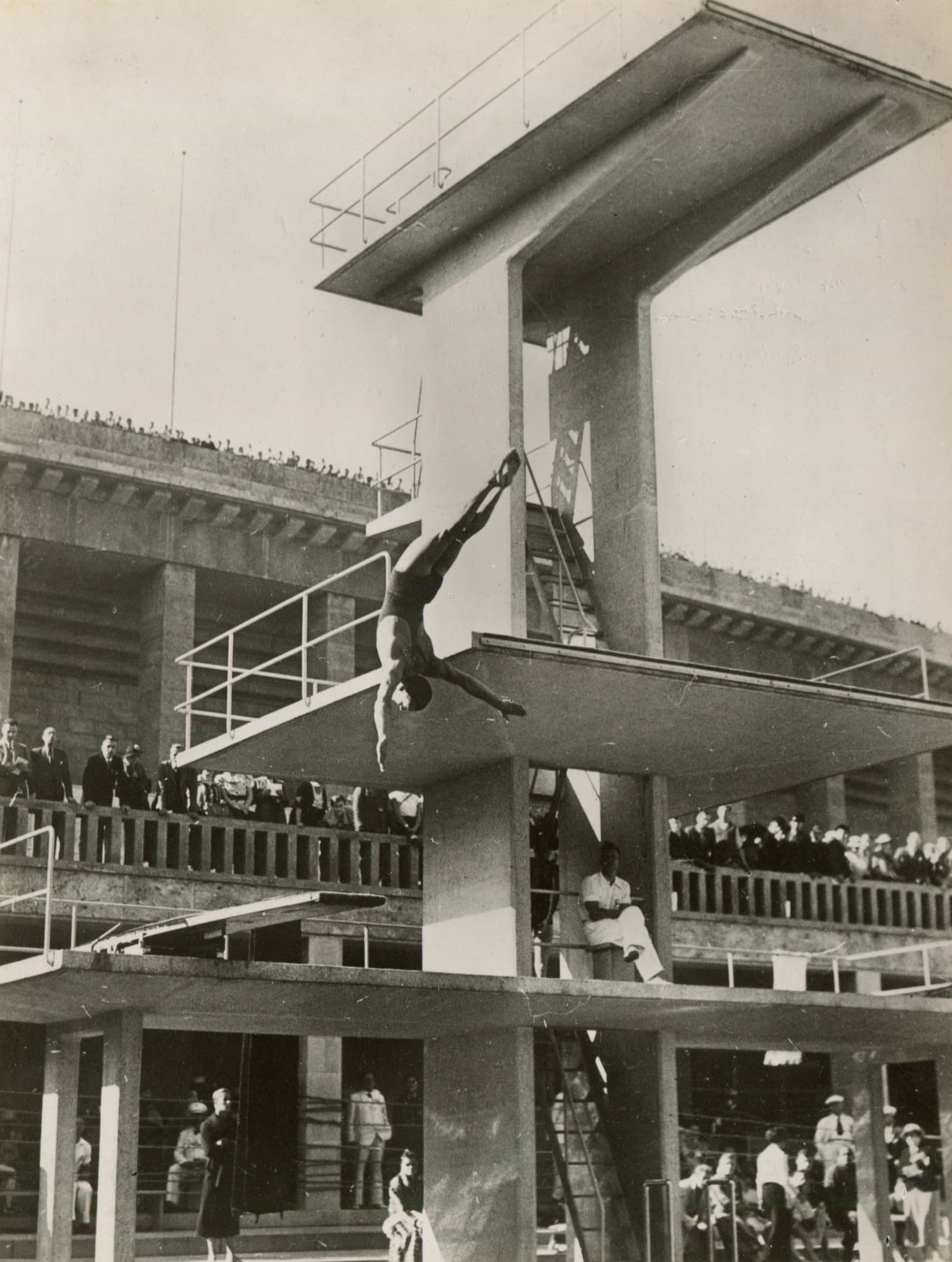 Olympiades of Berlin, Acrobatic Diving c. 1936 image 1