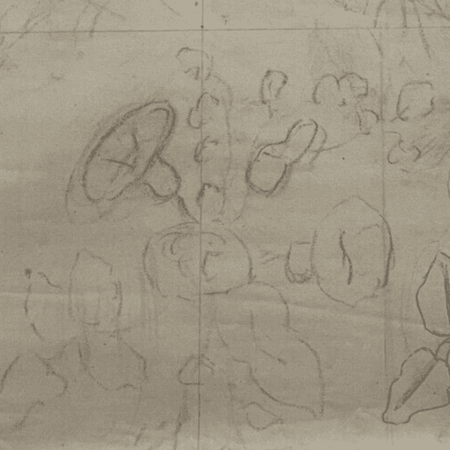 Antique Original Drawing Flowers, Floral, Still Life, Sketch image 5