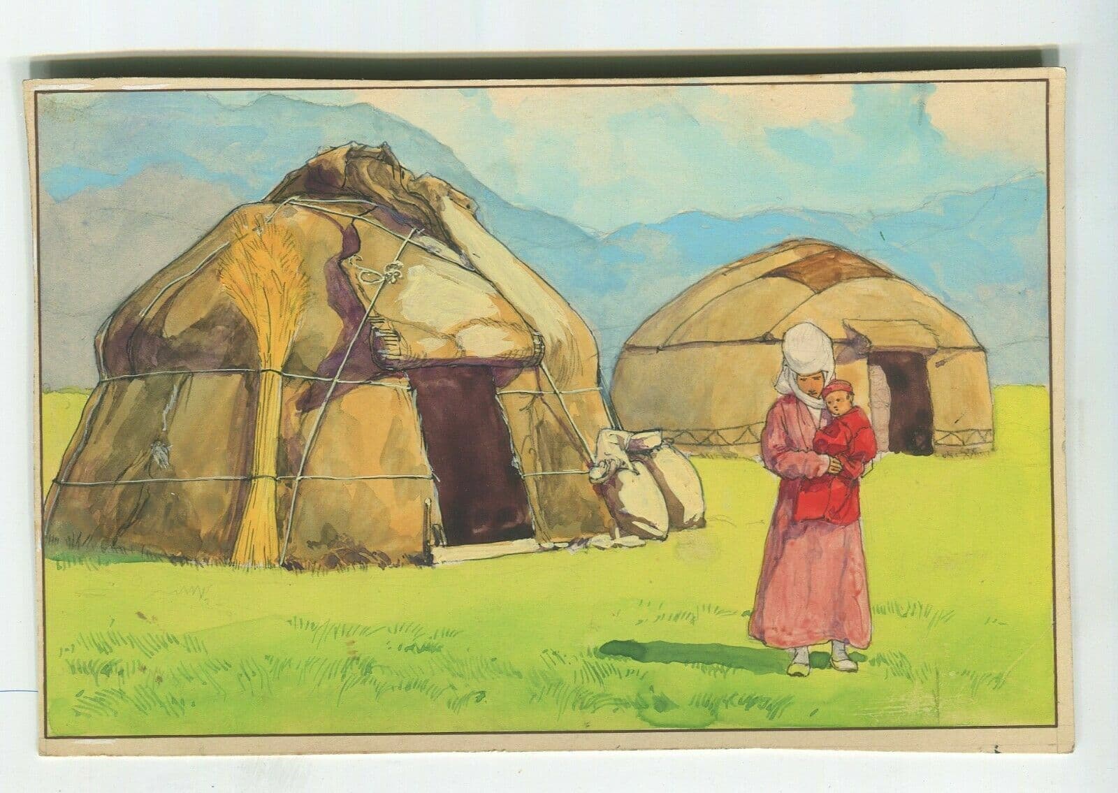 Drawing Illustration Tents Kyrgyz image 2