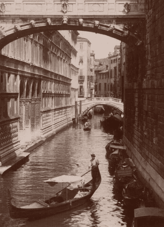 Vintage Photographs Landscape Venezia, Ponte dei Sospiri, Italy circa 1900 image 3