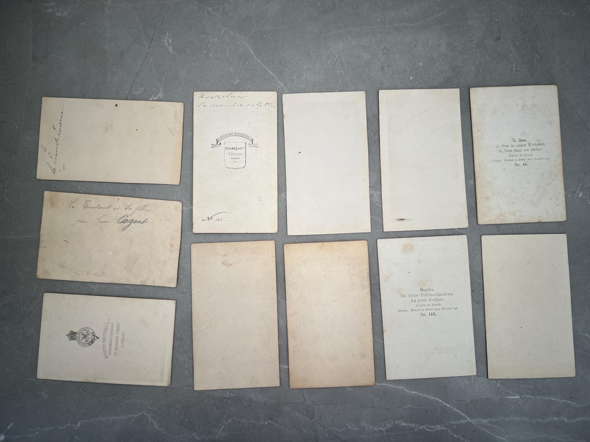 Antique Carte de Visite Collection – 19th Century Lithographs and Prints – Set image 2