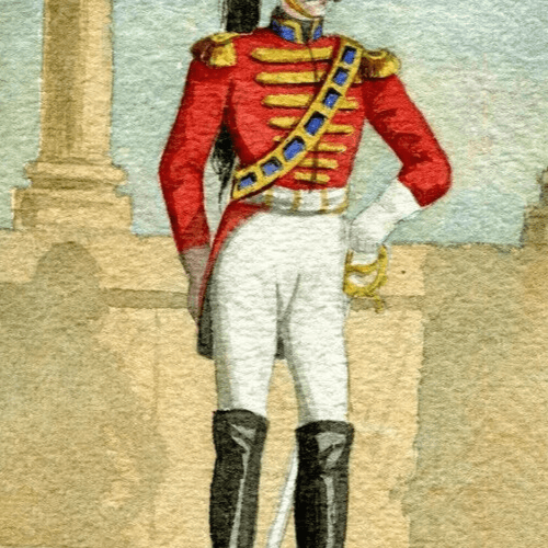 Antique Drawing Original Man Portrait Military Uniform image 3