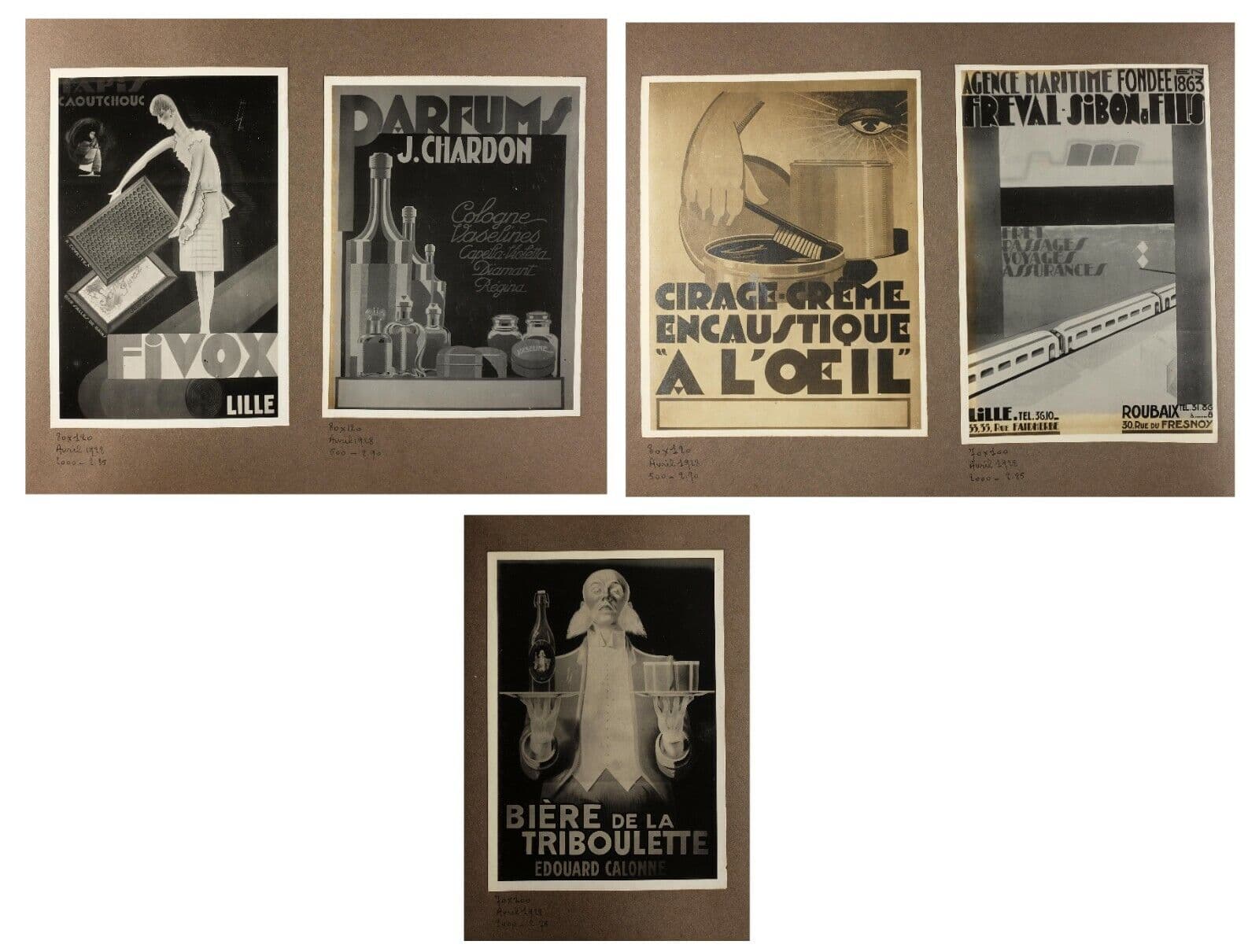 Vintage Photographs Album 1923 Posters, Casiez, Platt, Wilems,Aster, Zezette x60 image 6
