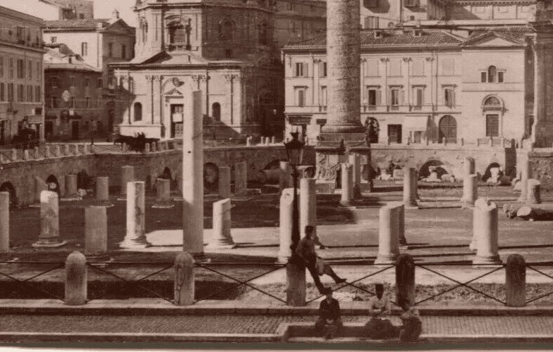 Vintage Photograph Italy, Roma Landscape, Forum 1901 image 3