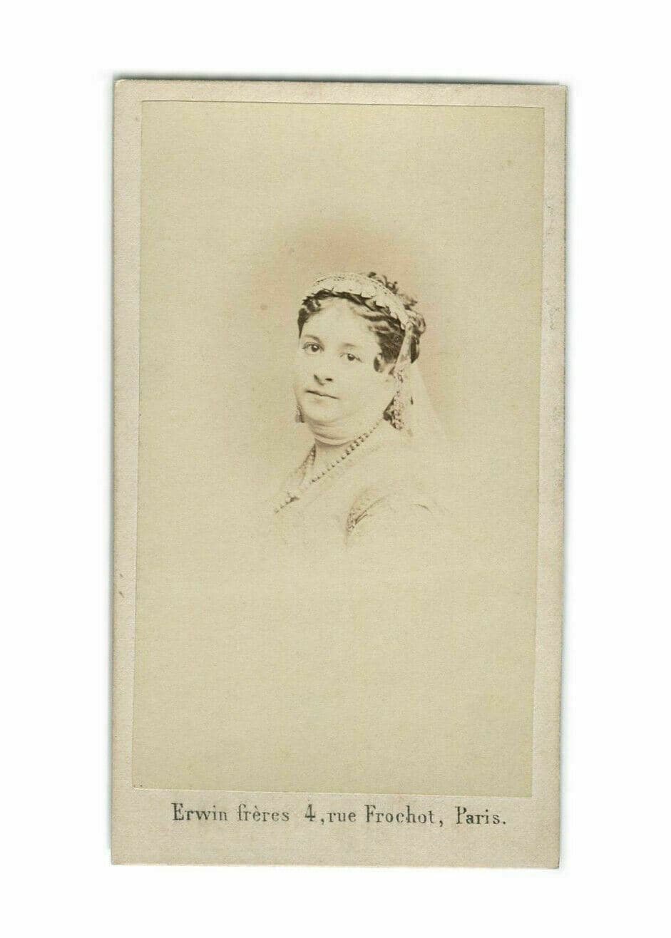 CDV Vintage Photographs ERWIN FRERES - Celine Montaland - OPERA - Albumen c.1864