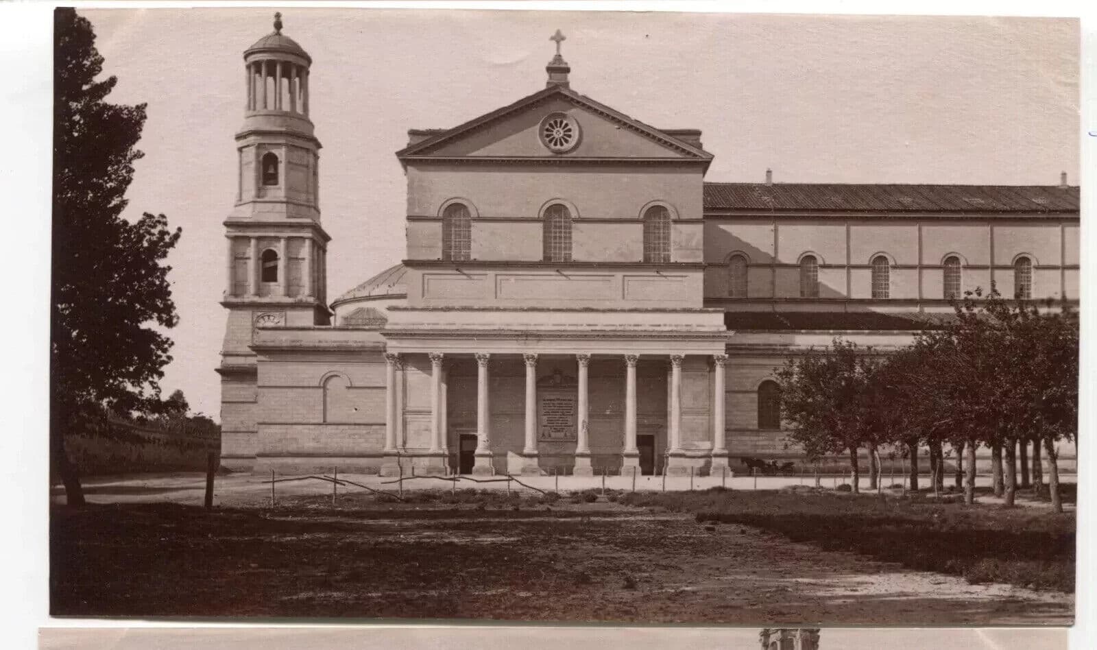 Vintage Photograph Italy, Roma Landscape St Paul Basilica 1901 image 4