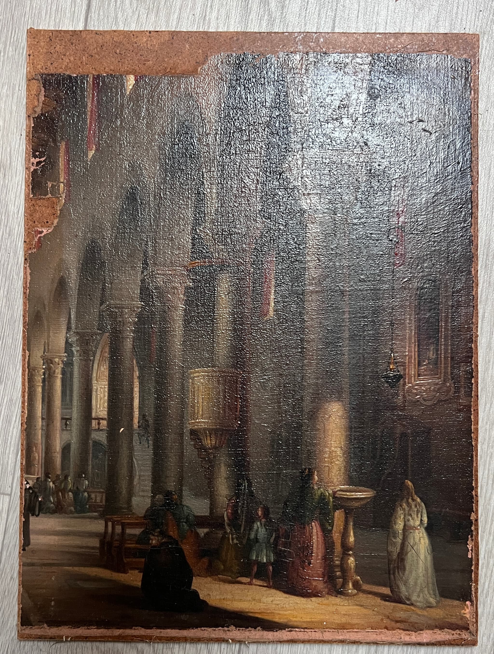 Painting Inside a Church with People image 2