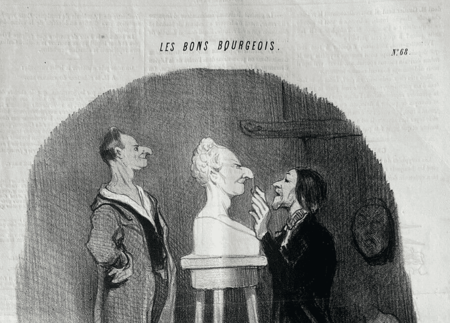 Antique Print 19th century Daumier, Bons Bourgeois, Buste, People image 3