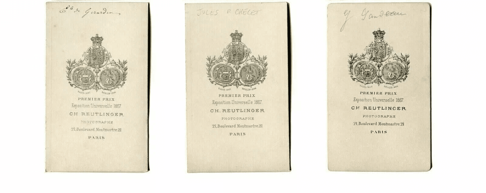 CDV Photographs Charles REUTLINGER Journalist, Politics, Writer Vintage x6 image 6