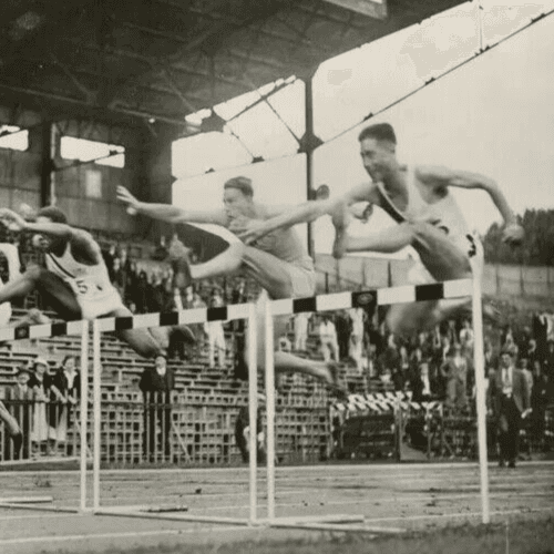 Vintage Photograph France-America-Japan 110m won by Towns c. 1936 image 4