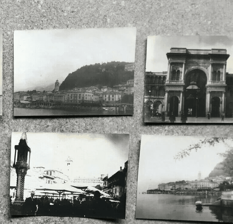 Vintage Photographs Lot x16 Verone Italy Lido, Bellagio, Milan, Campo Santo 1901 image 5