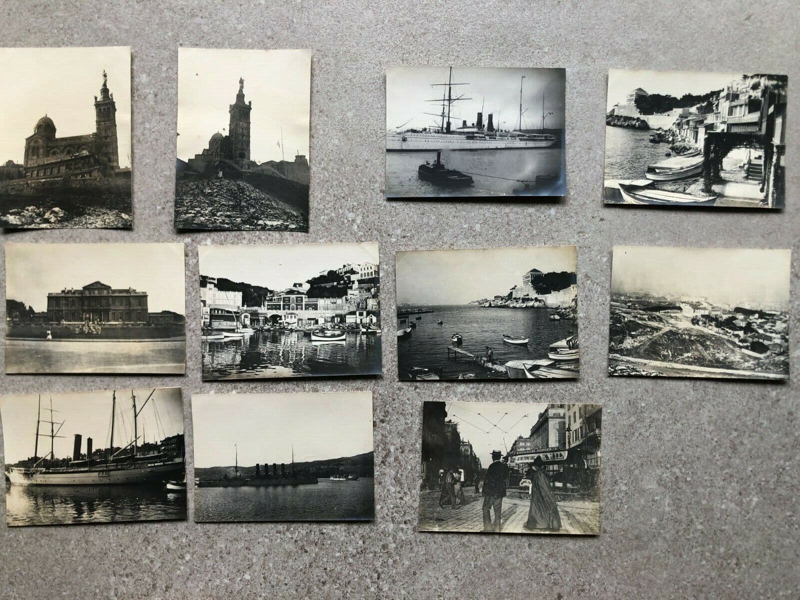 Vintage Photographs Lot Marseille, France, Borelli, Notre Dame x11 1901 image 1