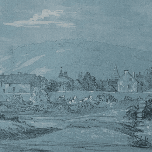 Antique Drawing Original signed Beaune Landscape, Auxey 19th Century image 6