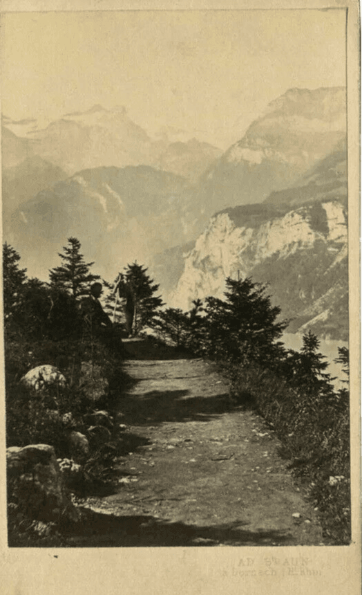 CDV Vintage Photographs Ad BRAUN - Landscape Switzerland Grutli c.1870 image 7