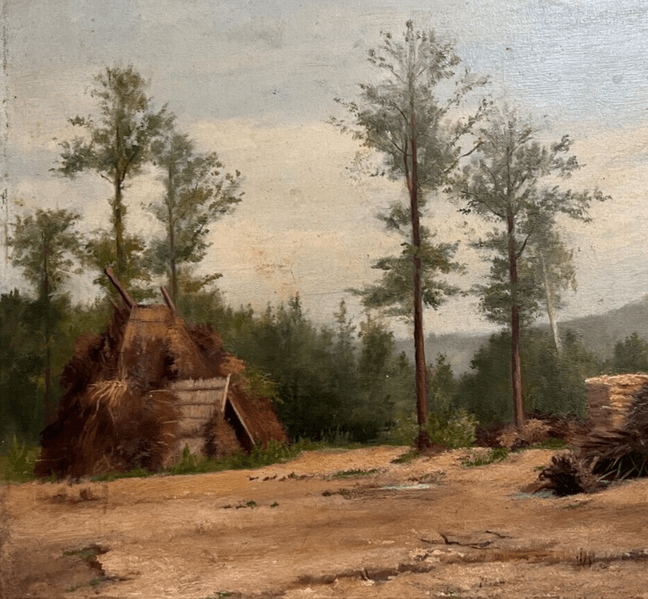 Antique Original Painting Landscape, Barbizon School, Rurual France 19th century image 4