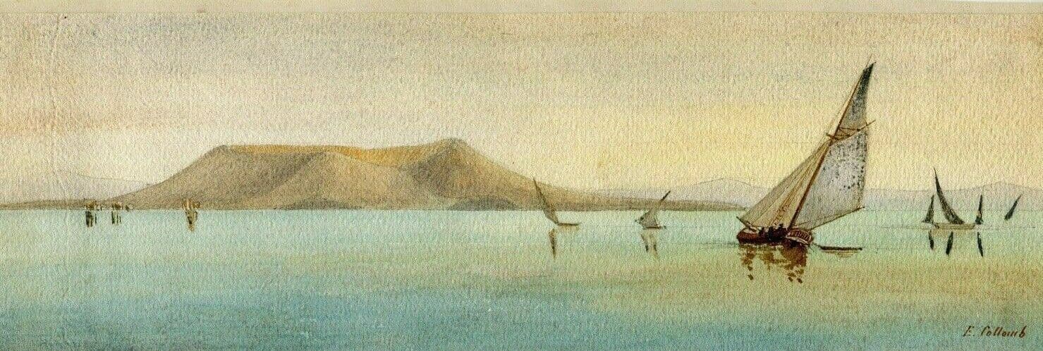 Collomb Landscape Minte Nuovo, Hill of the Baya Cat Drawing image 1