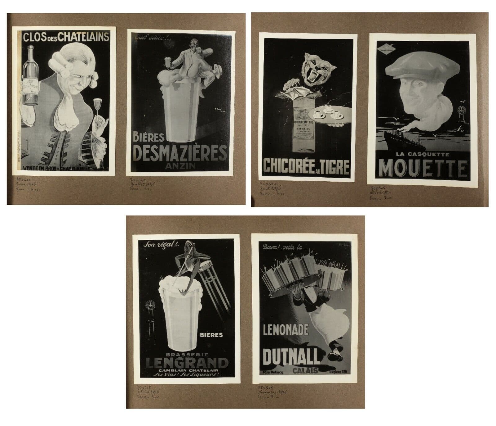 Vintage Photographs Album 1923 Posters, Casiez, Platt, Wilems,Aster, Zezette x60 image 8