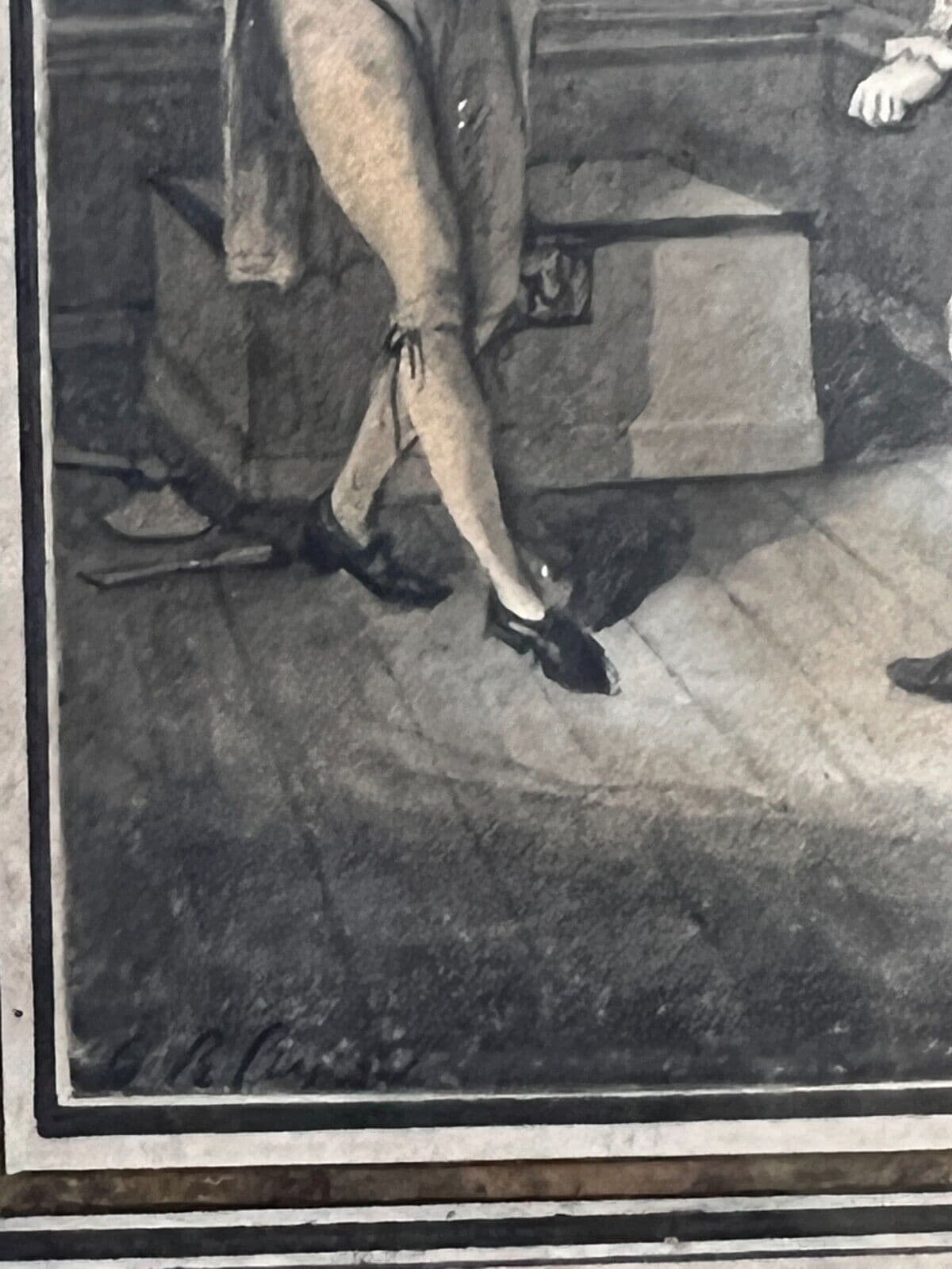 Antique Original Drawing Thomas STOTHARD (1755-1834) Shakespeare Scene image 3