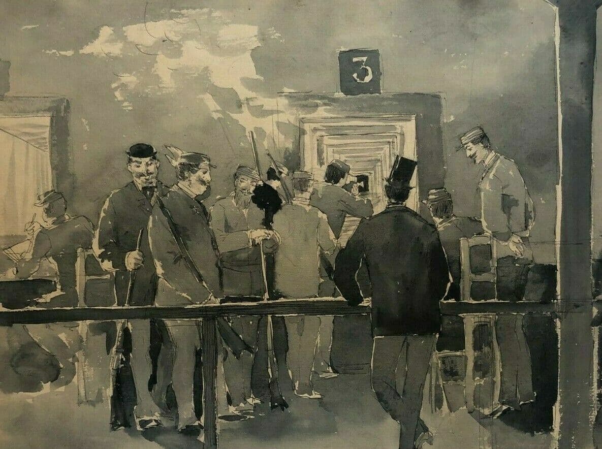 Drawing Shooting Range, Rifle