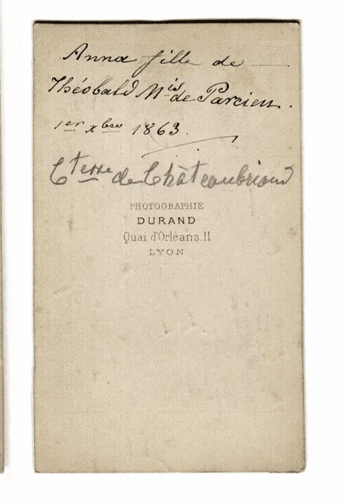 CDV Vintage Photographs DURAND - Anna Comtesse de Chateaubriand c. 1863 image 3