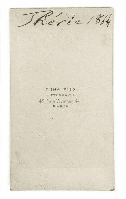 CDV Vintage Photographs NUMA FILS - Alice Theric, French Actress c. 1864 image 5