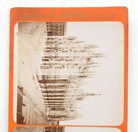 Vintage Stereoview Photograph G.BROGI - Milano la cattedrale Italy c. 1880 image 5
