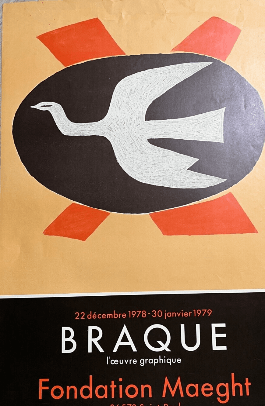 Vintage Poster Georges Braque Exhibition, L'Oeuvre Graphique 1979