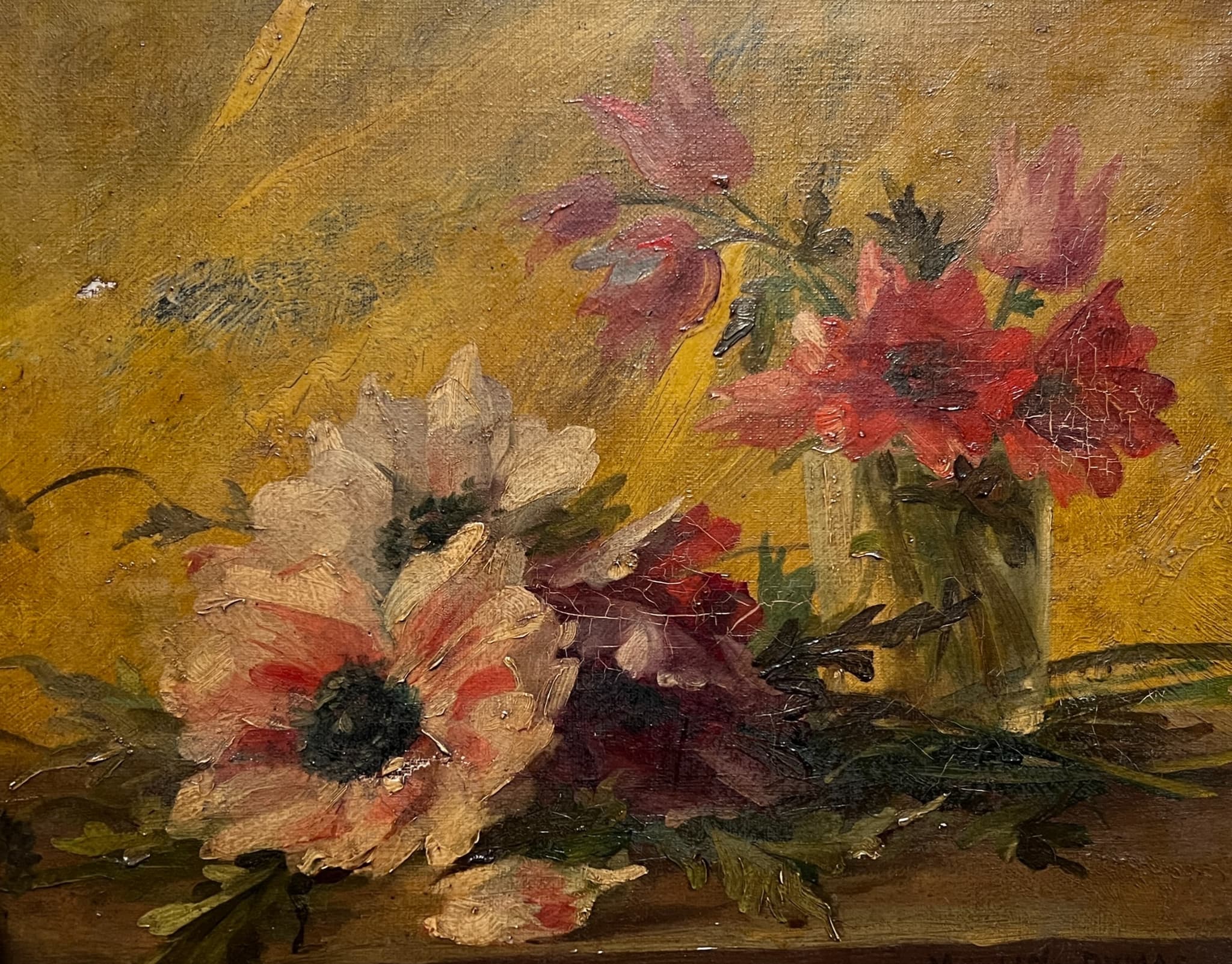 Painting signed Flower Preparation image 1