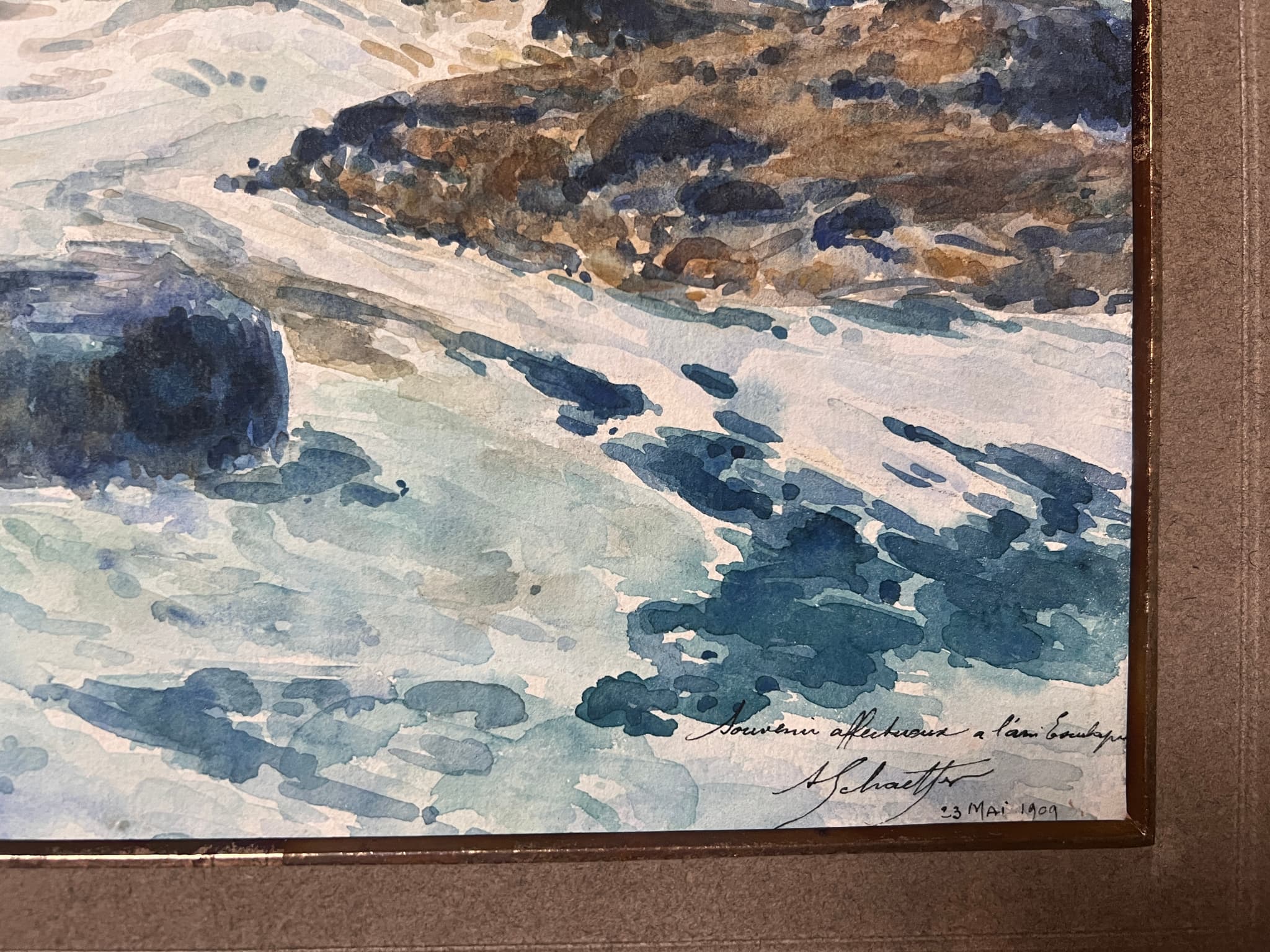 Drawing Seaview Waves by August SCHAEFFER (1833-1916) image 2