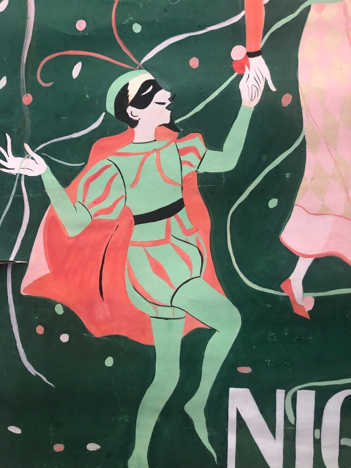 Vintage Gouache Antique Drawing Poster Project Carnaval de Nice, Festival image 2