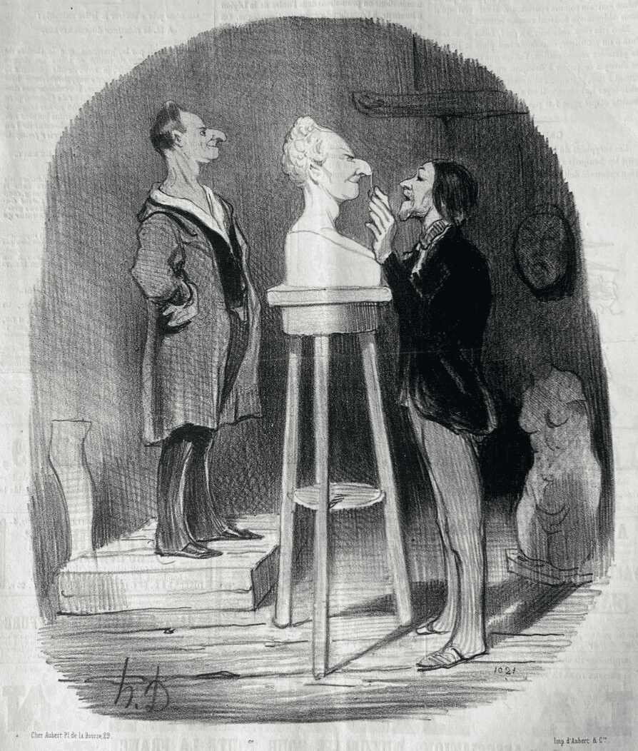 Antique Print 19th century Daumier, Bons Bourgeois, Buste, People