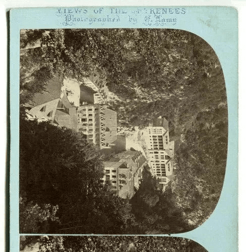 Vintage Stereoview A.LAMY - Vallon de la Soude aux Eaux-Bonnes PYRENEES c. 1870 image 4