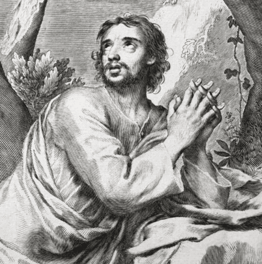 Antique Original Etching Claude MELLAN (1598-1688) Saint Augustin image 2