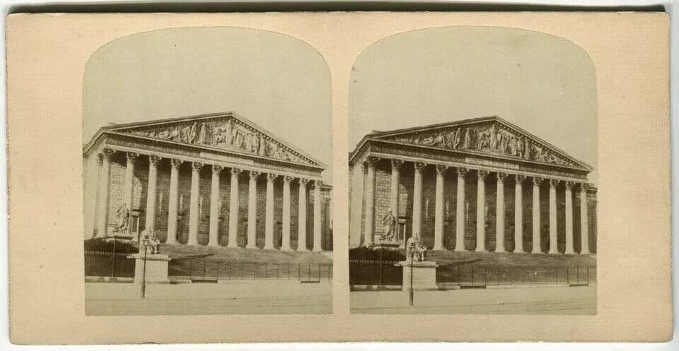 Vintage Stereoview - Legislative, Paris - Lecocq-Frêné - Albumen c. 1860 image 1
