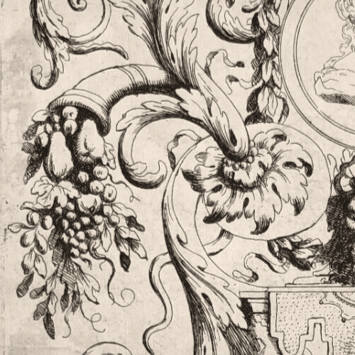Vintage Etching Original Architecture, Portrait, Woman, Sculpture 18th century image 4