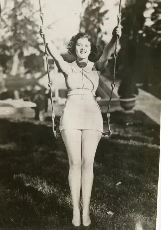 Vintage Photographs Woman on a Swing 1920' image 5