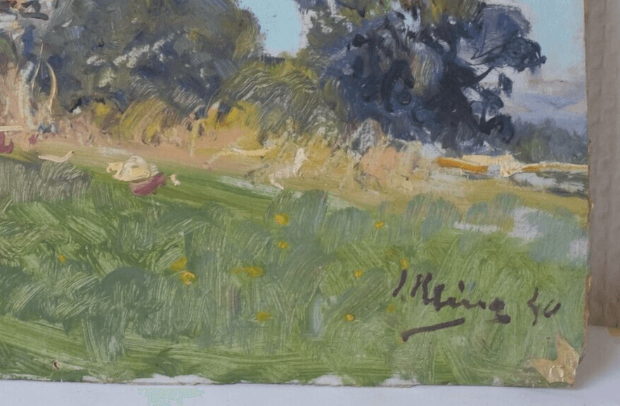 Jules KLING (1872-1949) Landscape with Ruins Painting image 2