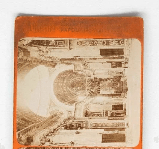 Vintage Stereoview G.BROGI - Roma Basilica di S.Pietro , Italy c. 1880 image 3