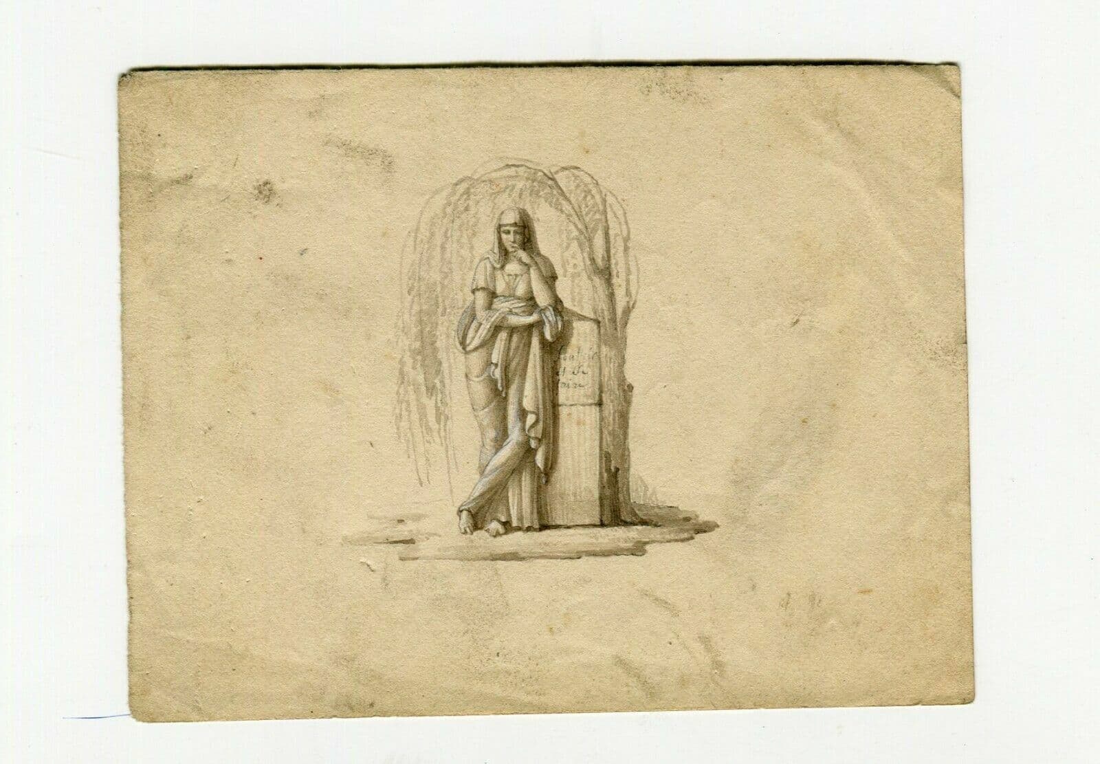 Drawing Figure Woman by a Tomb image 2